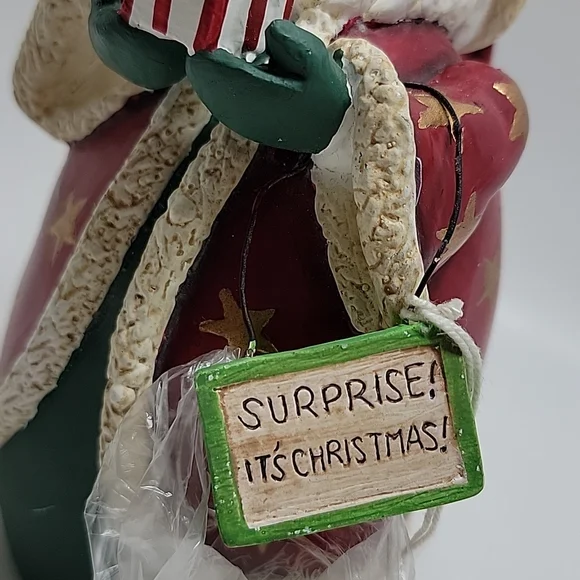 New Christmas Santa Folk Art Figurine - Picture 3 of 13
